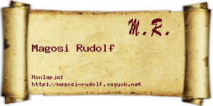 Magosi Rudolf névjegykártya